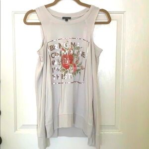 Express Brand Shoulder Exposed Sweater Top